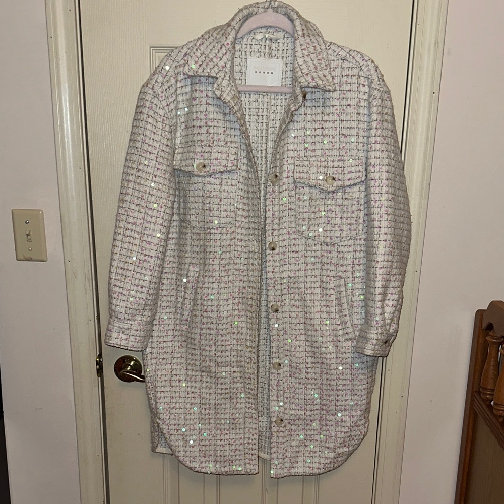 Women’s Blank NYC Sparkly Overcoat Size S